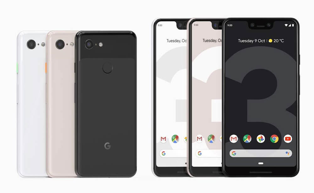 Pixel 3 Front and Back - All colors